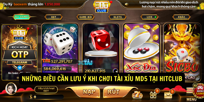 Những điều cần lưu ý khi chơi tài xỉu md5 tại Hitclub Những điều cần lưu ý khi chơi tài xỉu md5 tại Hitclub